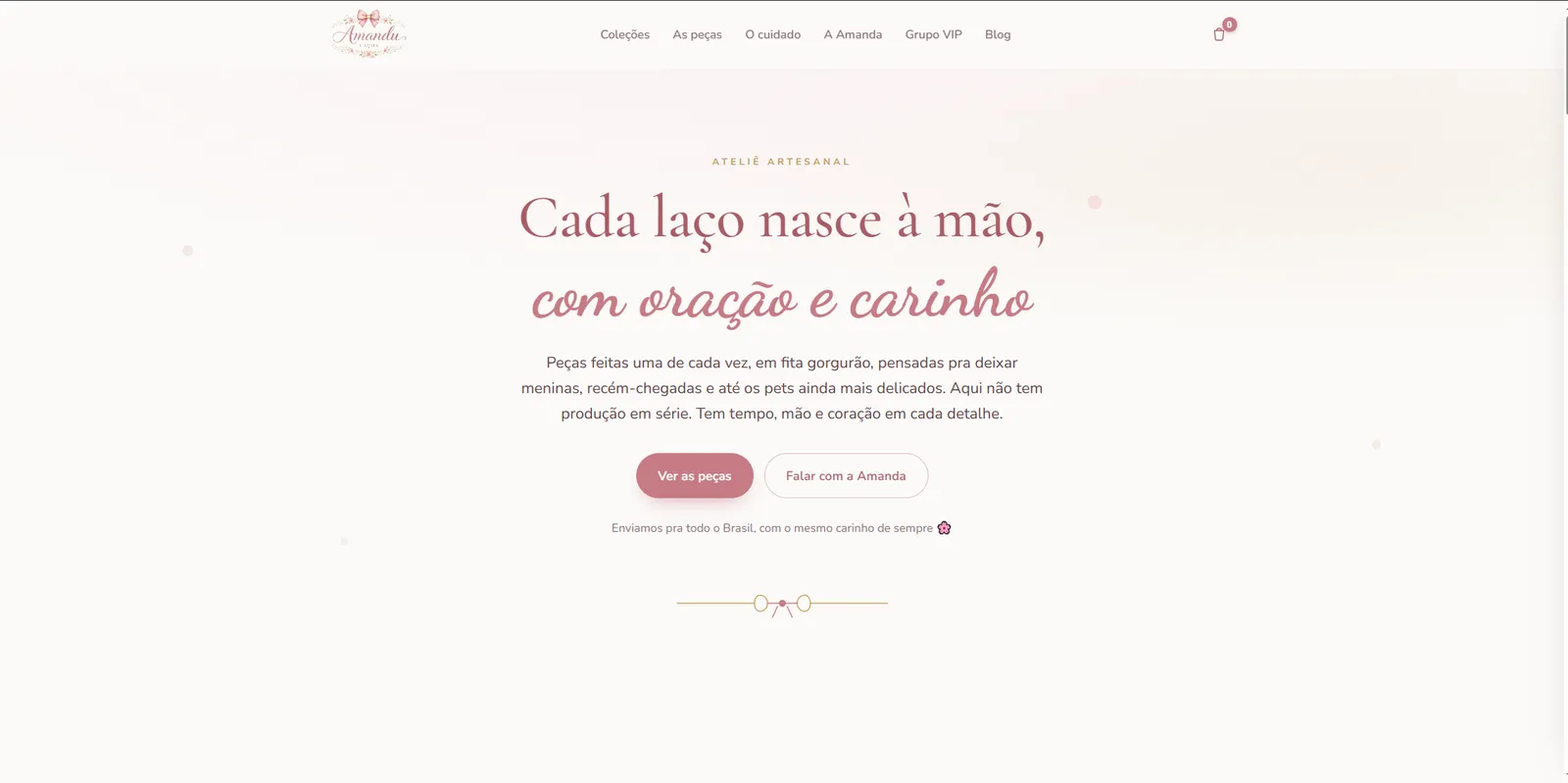 Projeto entregue para Amandu Laços