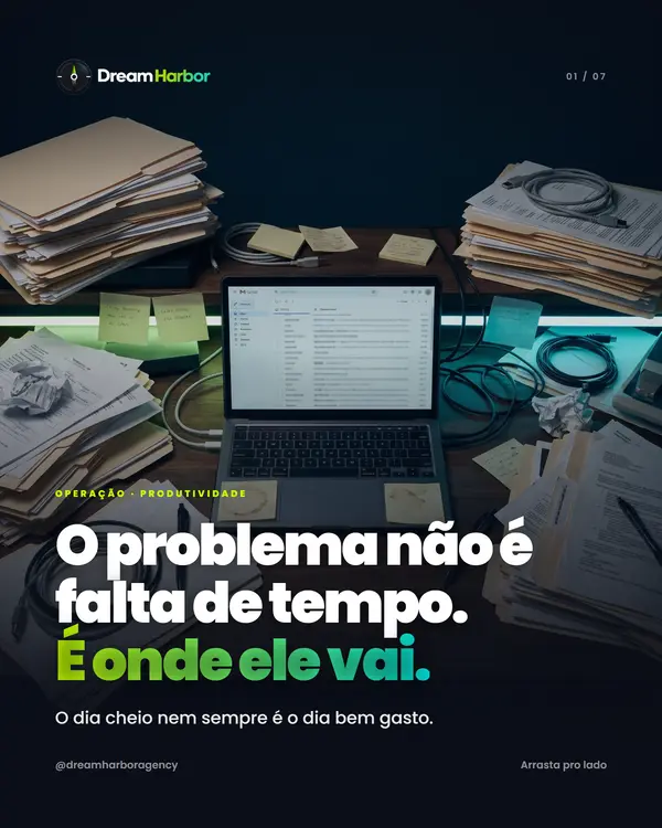 Capa de carrossel: o problema não é falta de tempo, é onde ele vai